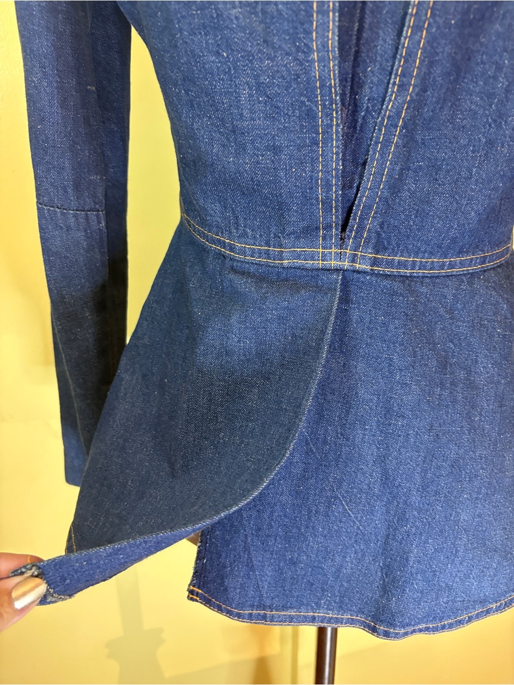 Denim What’s-In-A-Name Corseted Jacket . - Picture 5 of 10